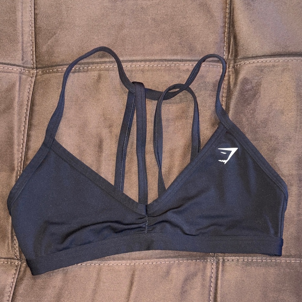 Gymshark Black Strappy Sports Bra